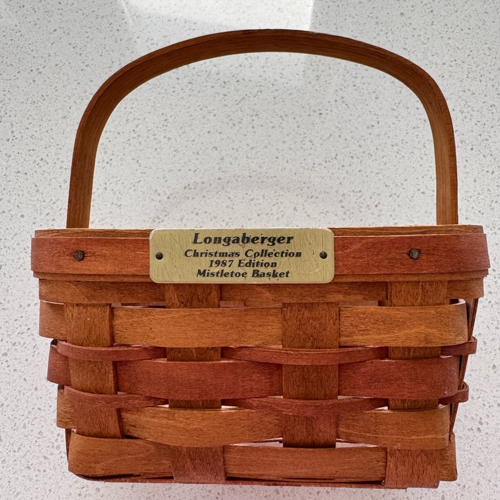 Longaberger Brown Basket - Christmas Collection 1987 Edition